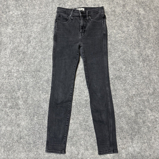 Madewell 10" High Rise Skinny Jeans Women's Size 26 Dark Gray Black Denim