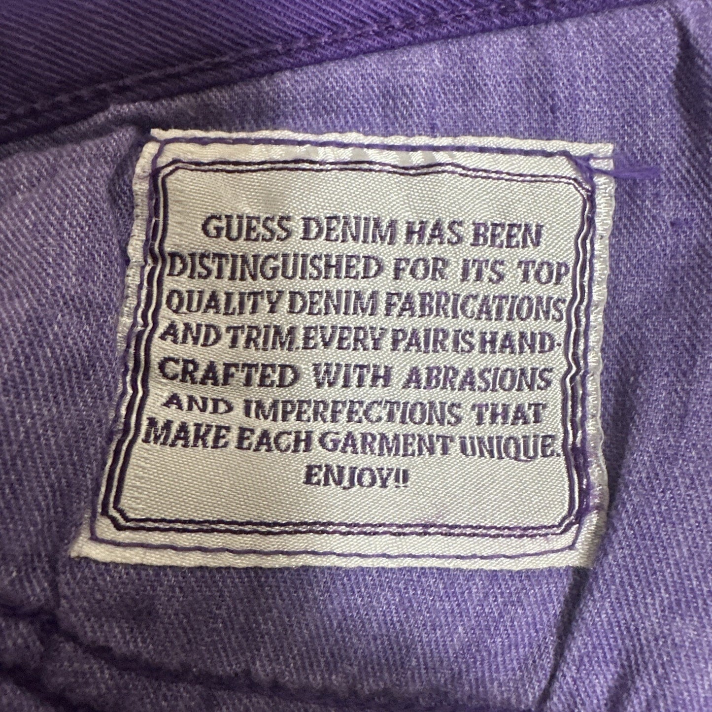 Guess Jeans Womens Size 27 Brittney Skinny Purple Medium Wash Denim Casual