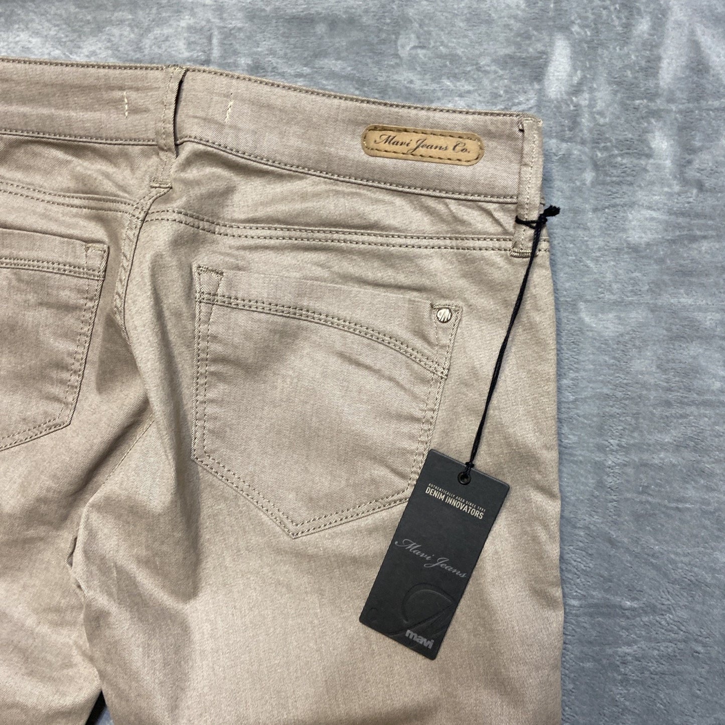 New Mavi Jeans Leather Moon Jeathe Skinny Jeans Women's Size 29 Taupe Beige