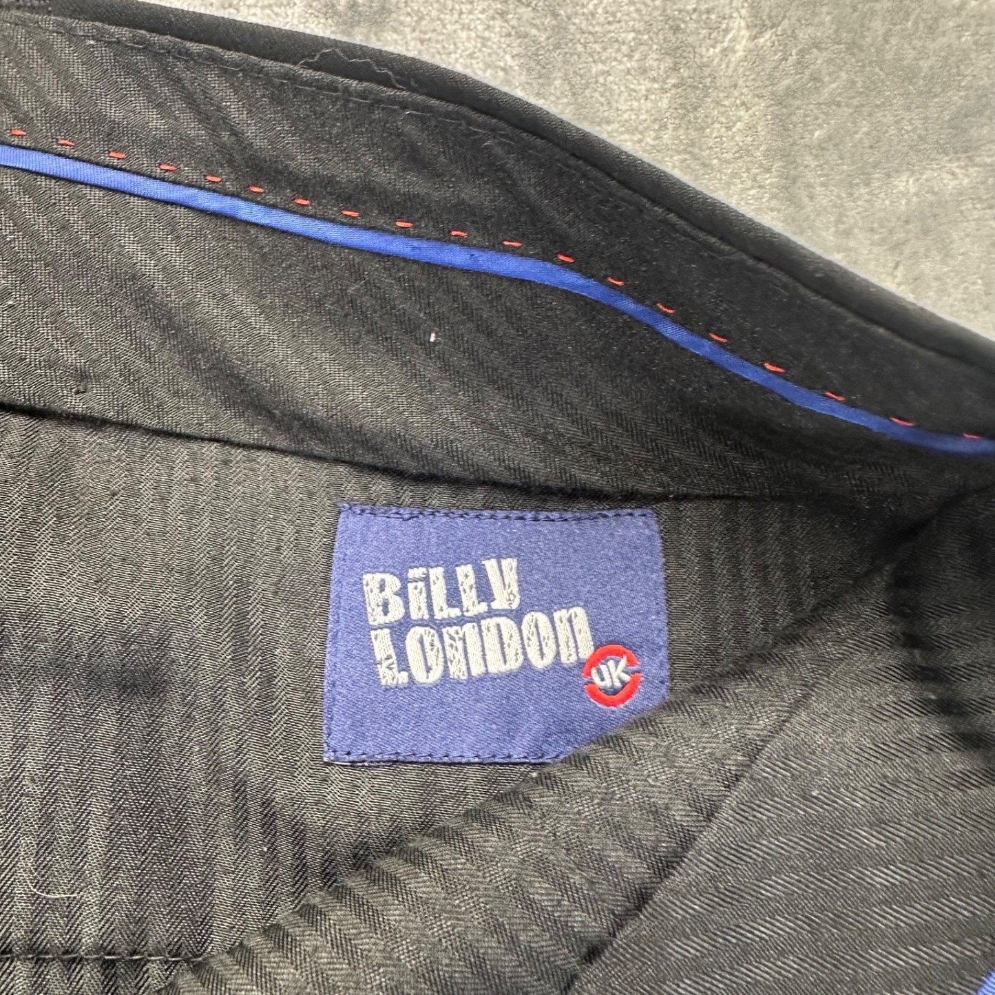 Billy London Men's Black Dress Pants Size 34x32 Slim Fit #534424