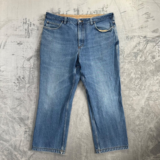 Duluth Men's Straight Leg Jeans Size 42x30 Blue Light Wash