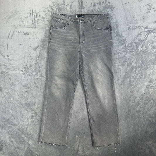 New KUT From The Kloth Women's Elizabeth Ankle Straight Jeans Size 16 Gray