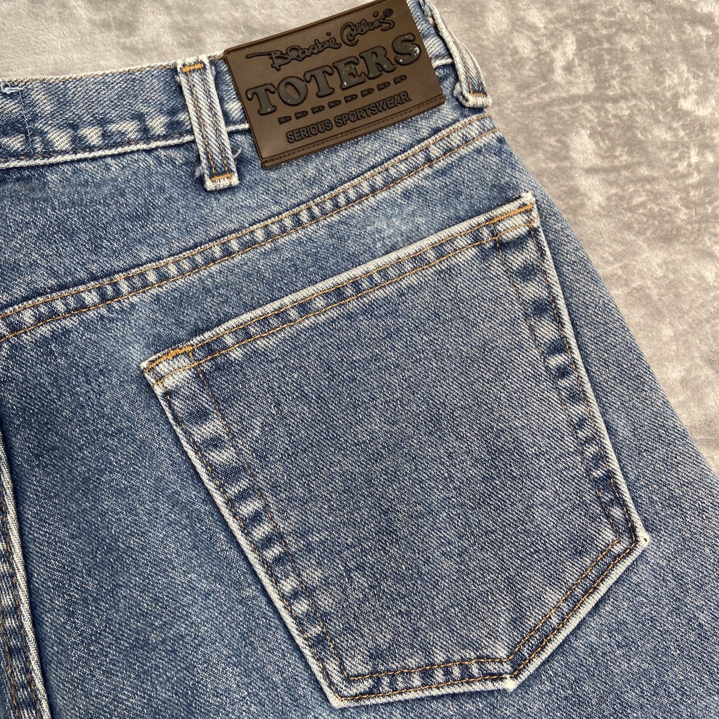 Vintage Black Collins Toters Serious Sportswear Jeans Men's 34x30 Blue