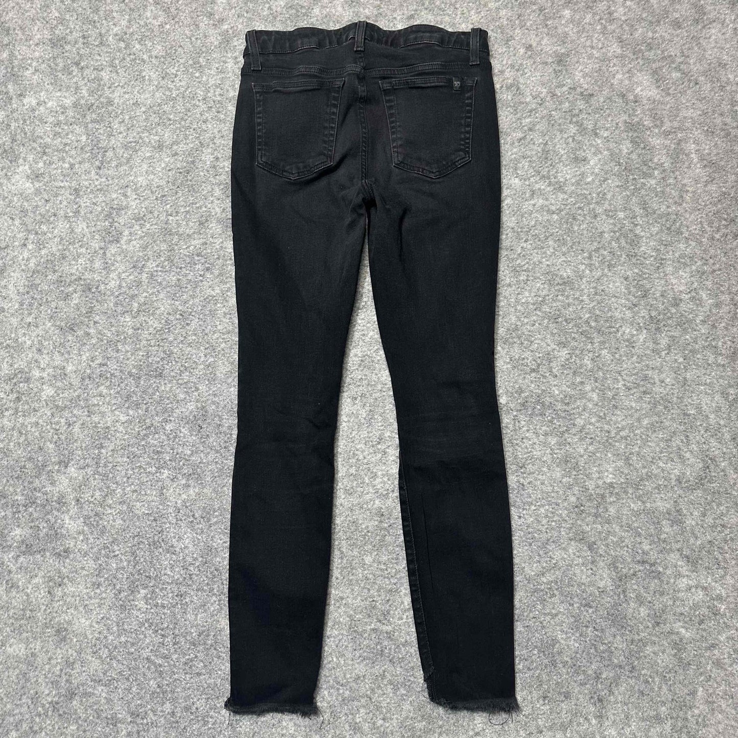 Joe's Womens Frayed Hem Ankle Skinny Jeans Size 27 Black Dark Wash Denim