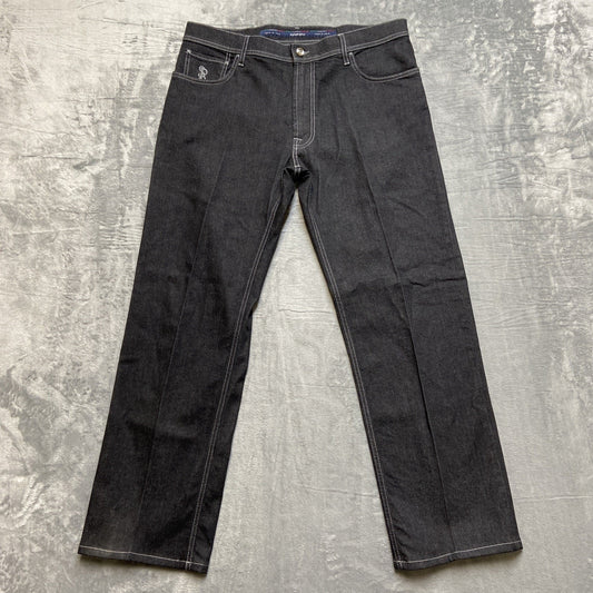 New Stefano Ricci Straight Jeans Men's Size 38 Black Denim Designer Luxury