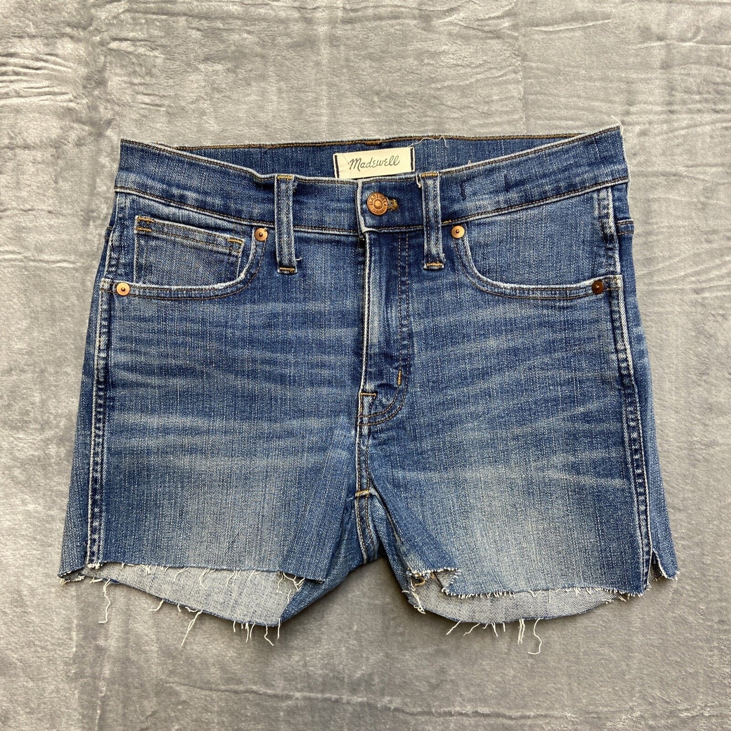 Madewell 9” High-Rise Skinny Denim Shorts Women’s Size 27P Blue Denim