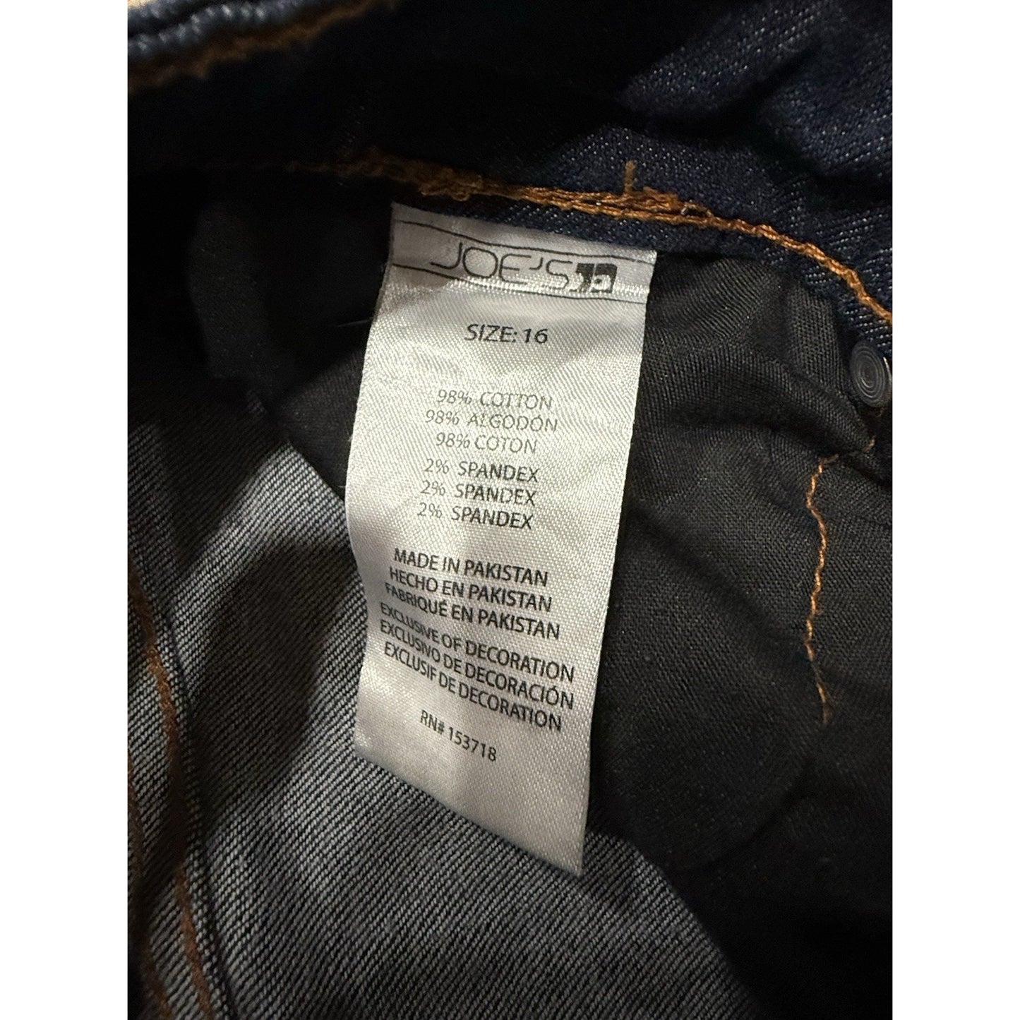 Joes Jeans Boy’s Dark Wash Skinny Jeans size 16