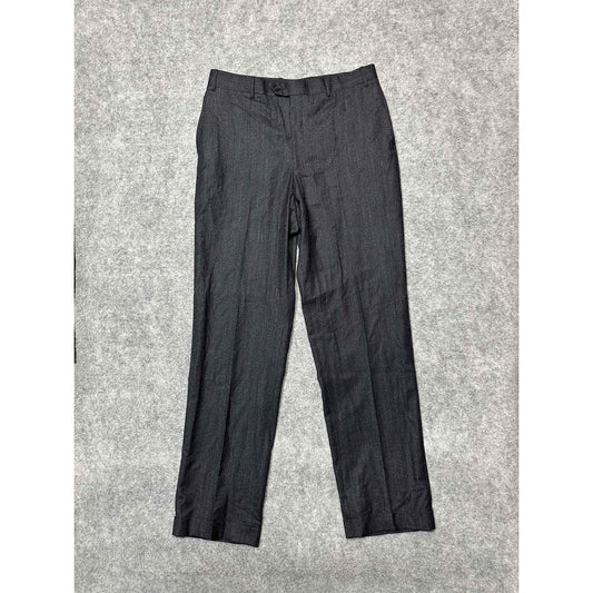 Corneliani Men's Dress Pants Size L Large Black Dark Wash Pants