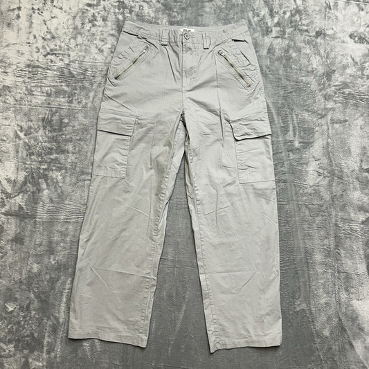 Rachel Paige Straight Cargo Pants Women's Size Medium Gray