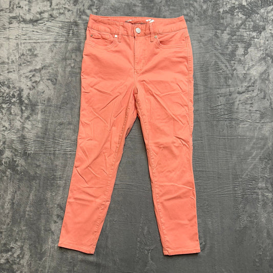 Seven7 Hi Rise Skinny Crop Jeans Women's Size 6 Orange Skin Fit Denim