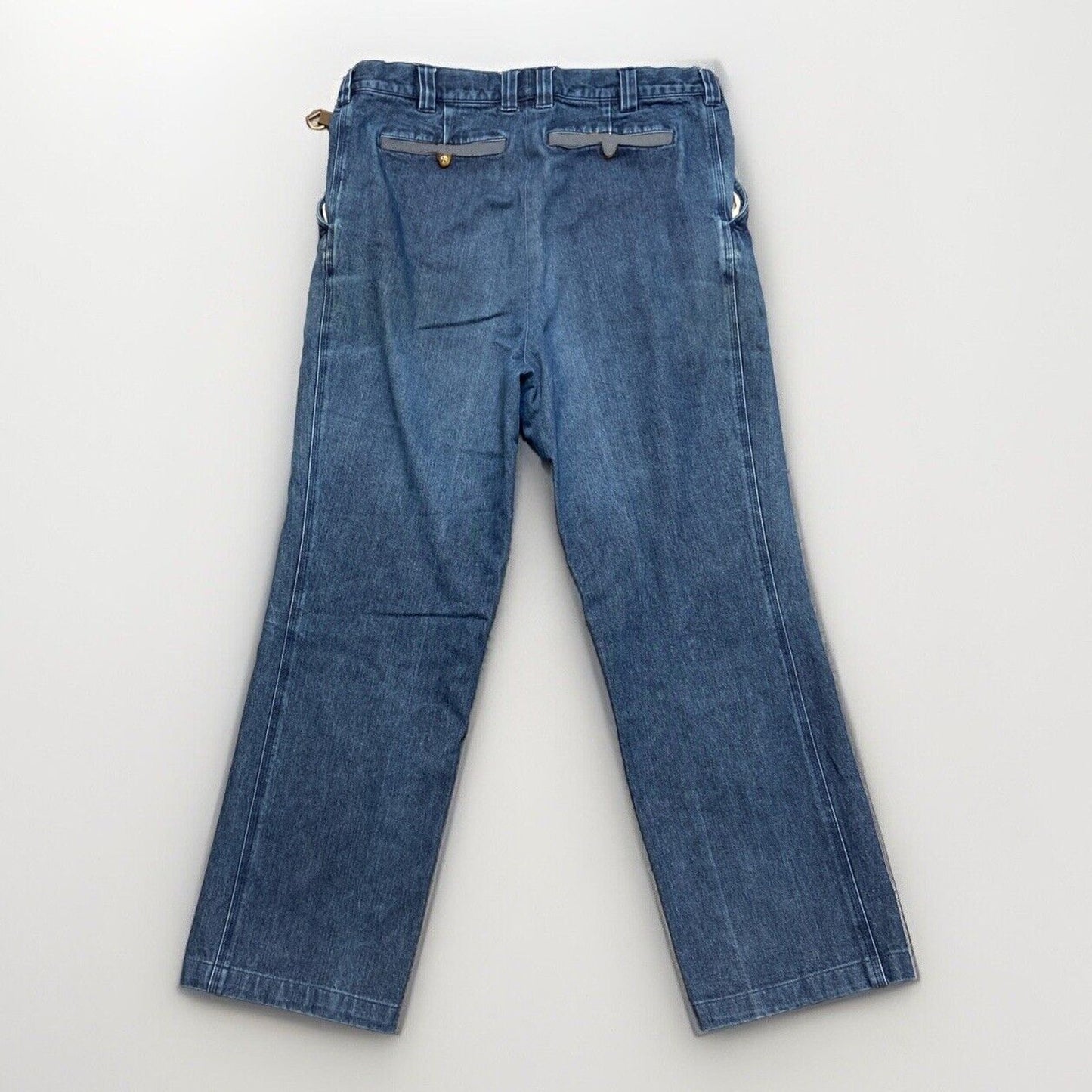 Orvis Straight Jeans Men's Size 42 Blue Dark Wash Denim 100% Cotton Pants