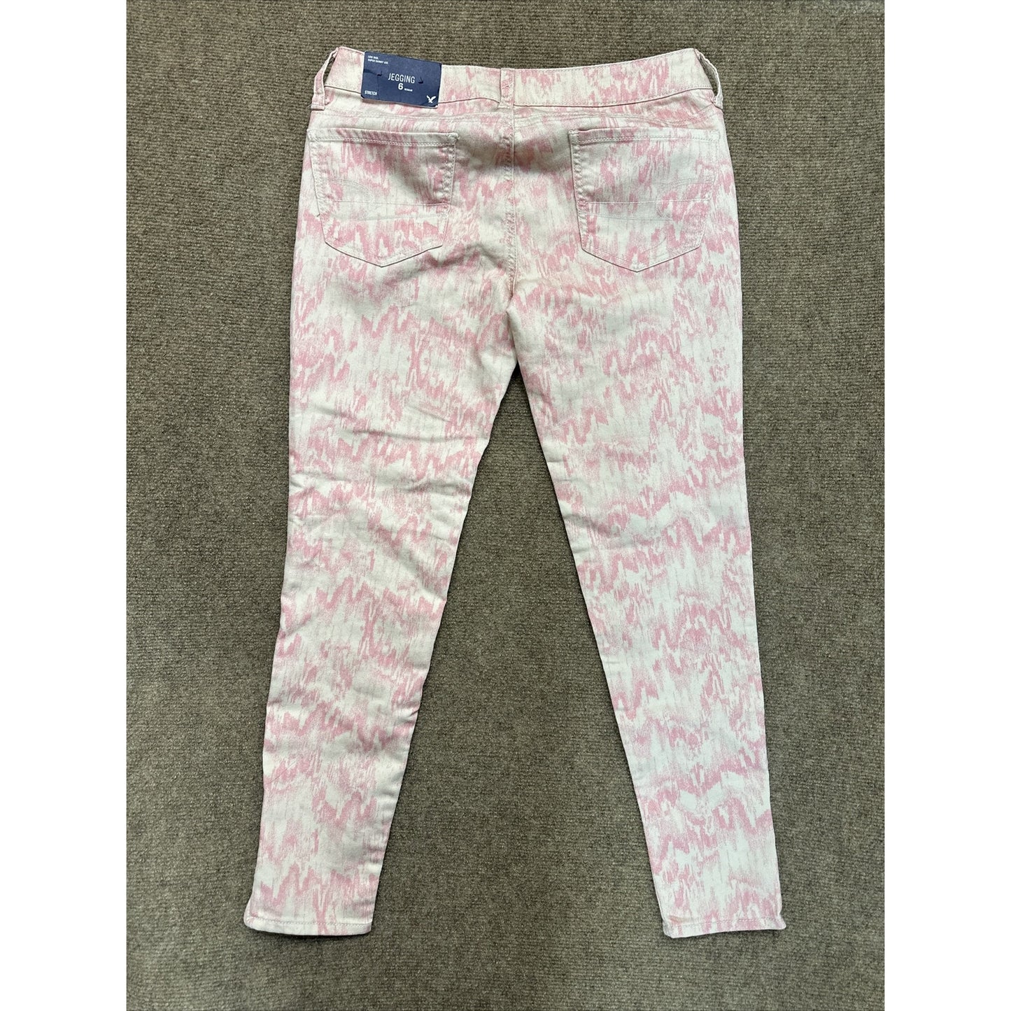 American Eagle Jegging Low Rise Skinny Stretch Womens Jeans Sz 6R Pink