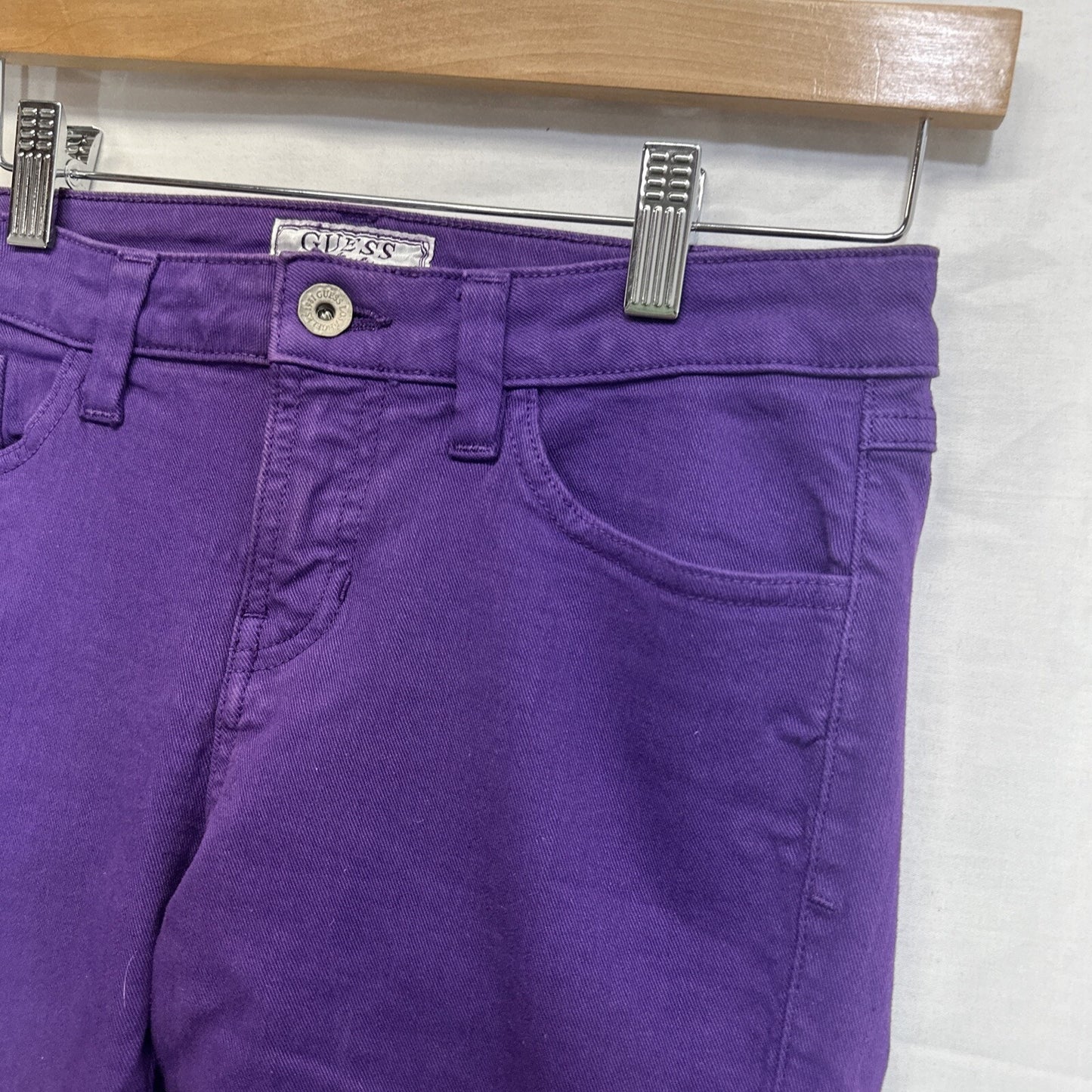 Guess Jeans Womens Size 27 Brittney Skinny Purple Medium Wash Denim Casual