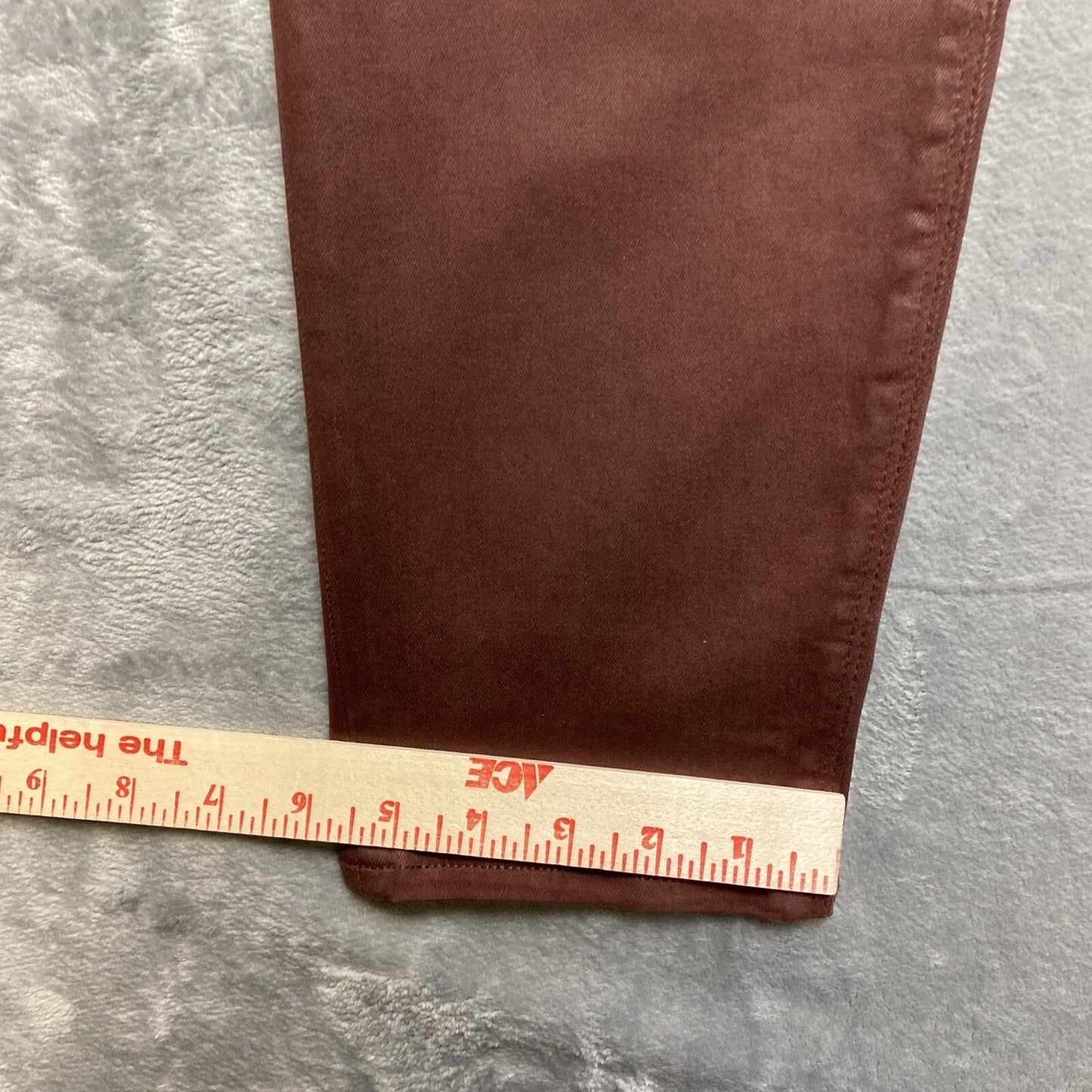 New Hudson Leather Coated Nico Mid Rise Skinny Ankle Jeans Women’s Size 34 Brown