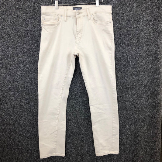 Slate & Stone Men's Crosby Straight Jeans Size 33x32 White Denim