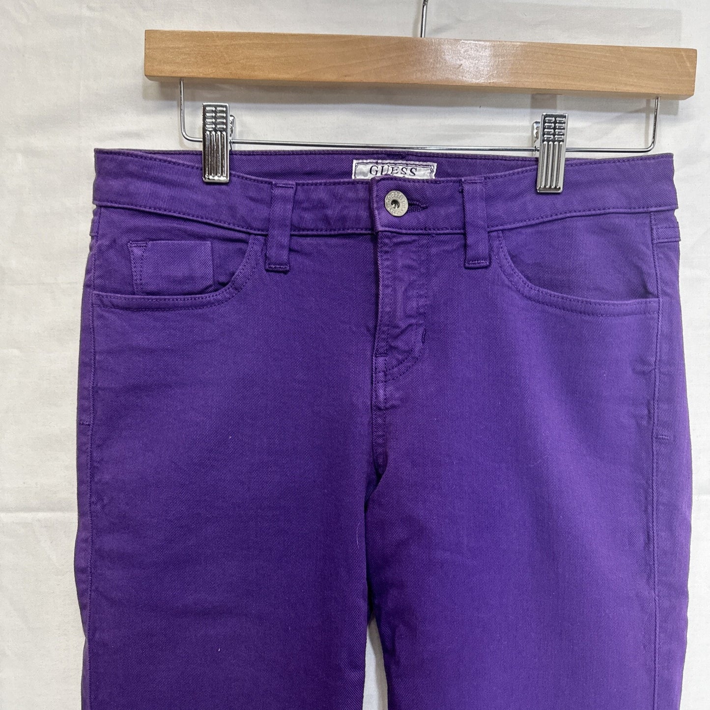 Guess Jeans Womens Size 27 Brittney Skinny Purple Medium Wash Denim Casual