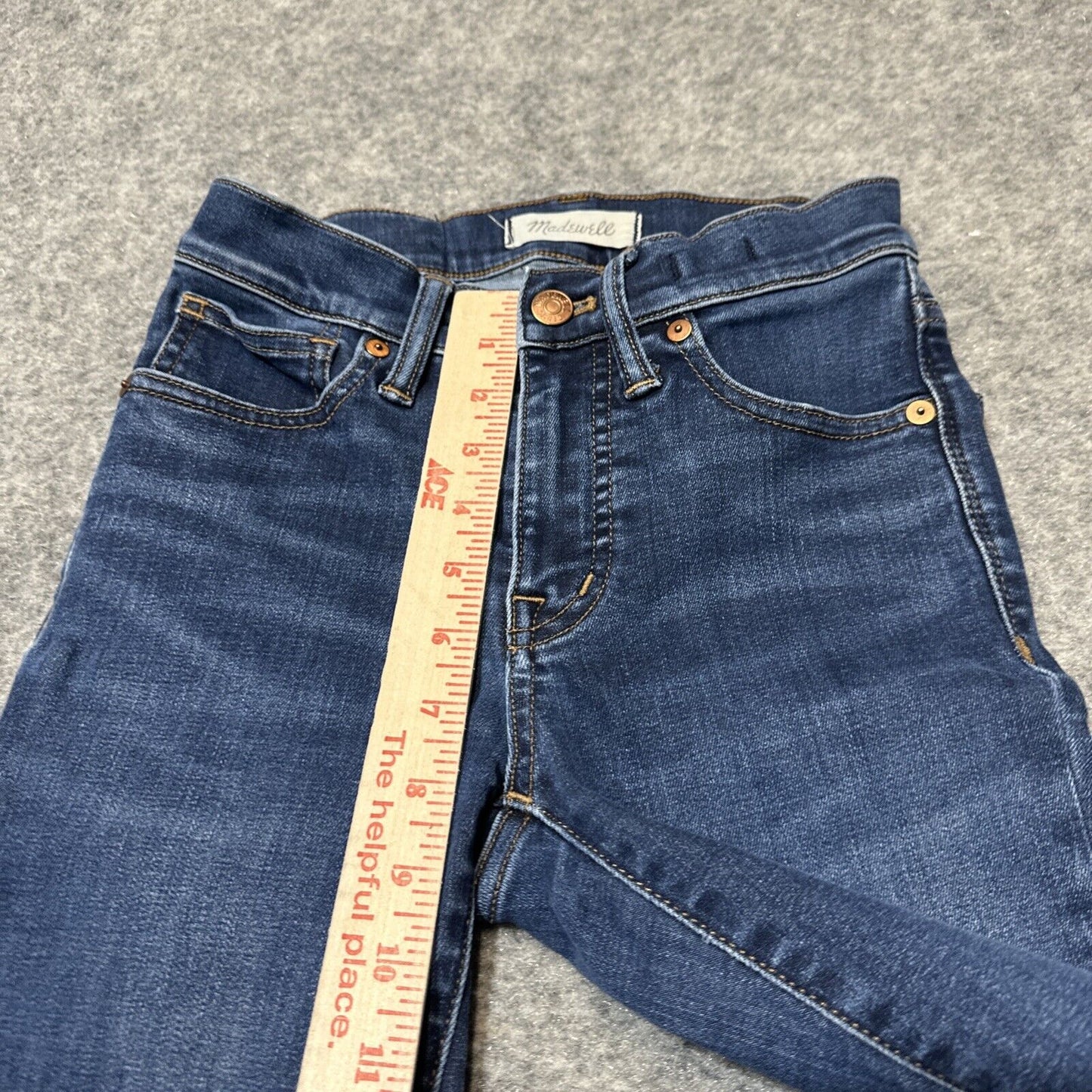 Madewell 9" High Rise Skinny Jeans Womens Size 23 Blue Dark Wash Denim