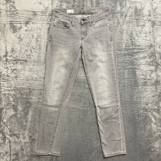 Gap 1969 Skinny Jeans Women's Size S26r Gray Medium Wash Denim