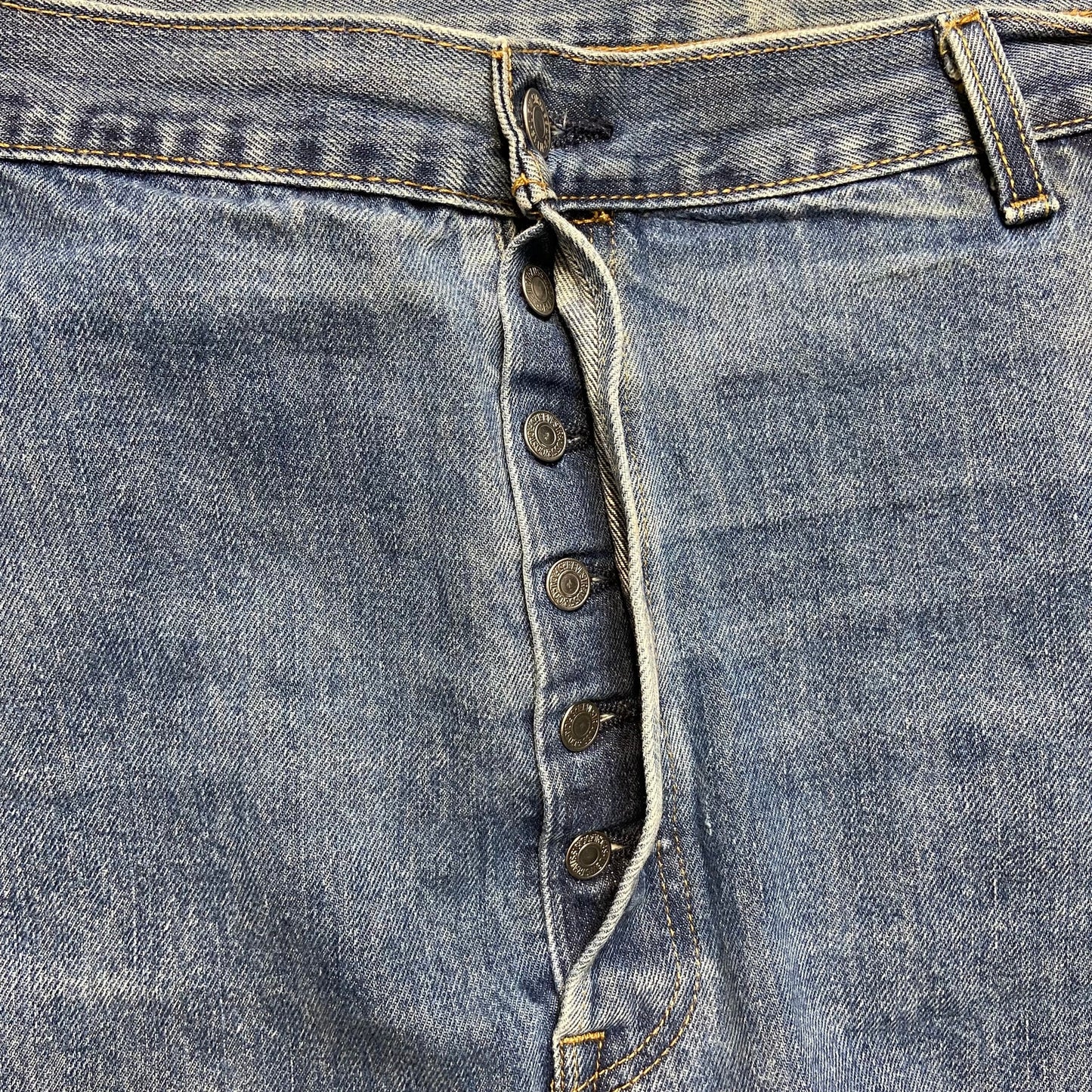 Levi's 501 Straight Jeans Men's Big & Tall Sz 50x29 Blue Medium Wash Button-Fly