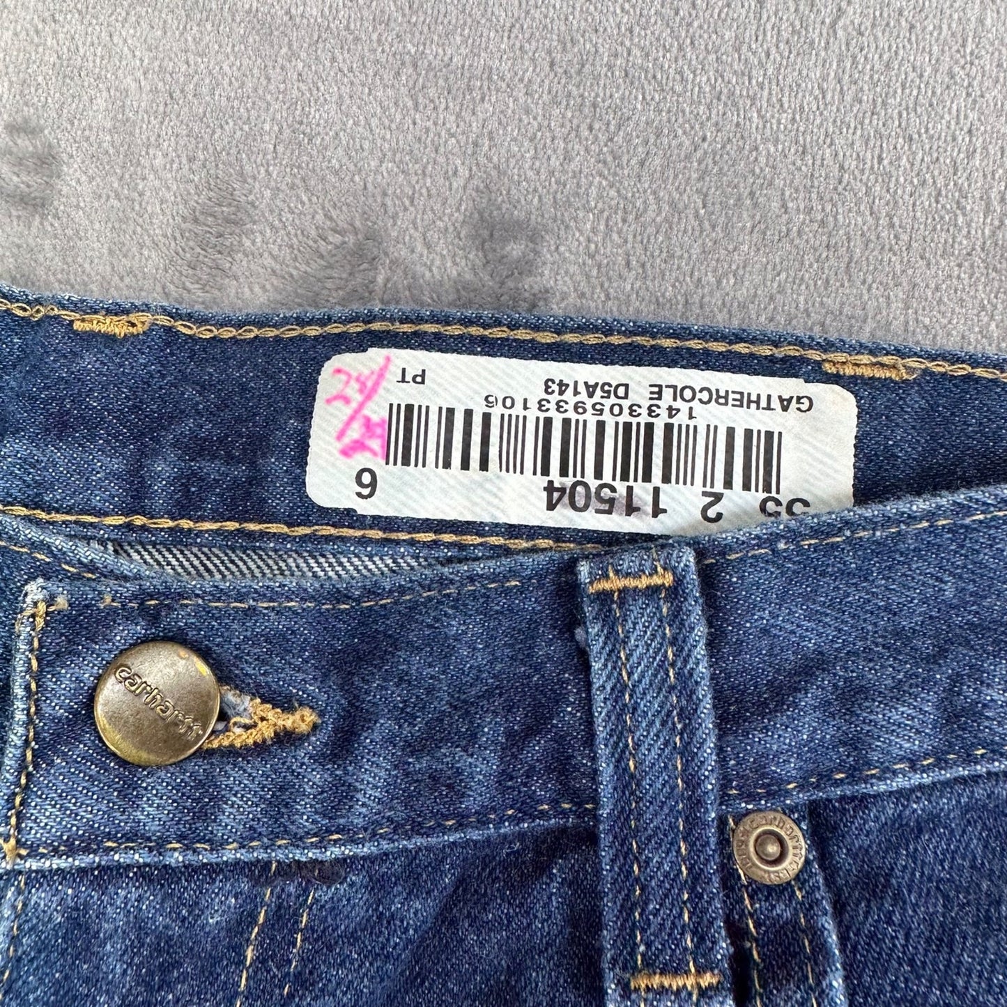 Carhartt Men's Relaxed Fit Straight Jeans 36x30 Blue Denim #2015