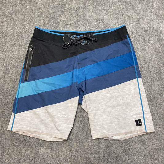 Ripcurl Mirage Surf Grip Board Shorts Men's Size 36 Blue Black Shorts