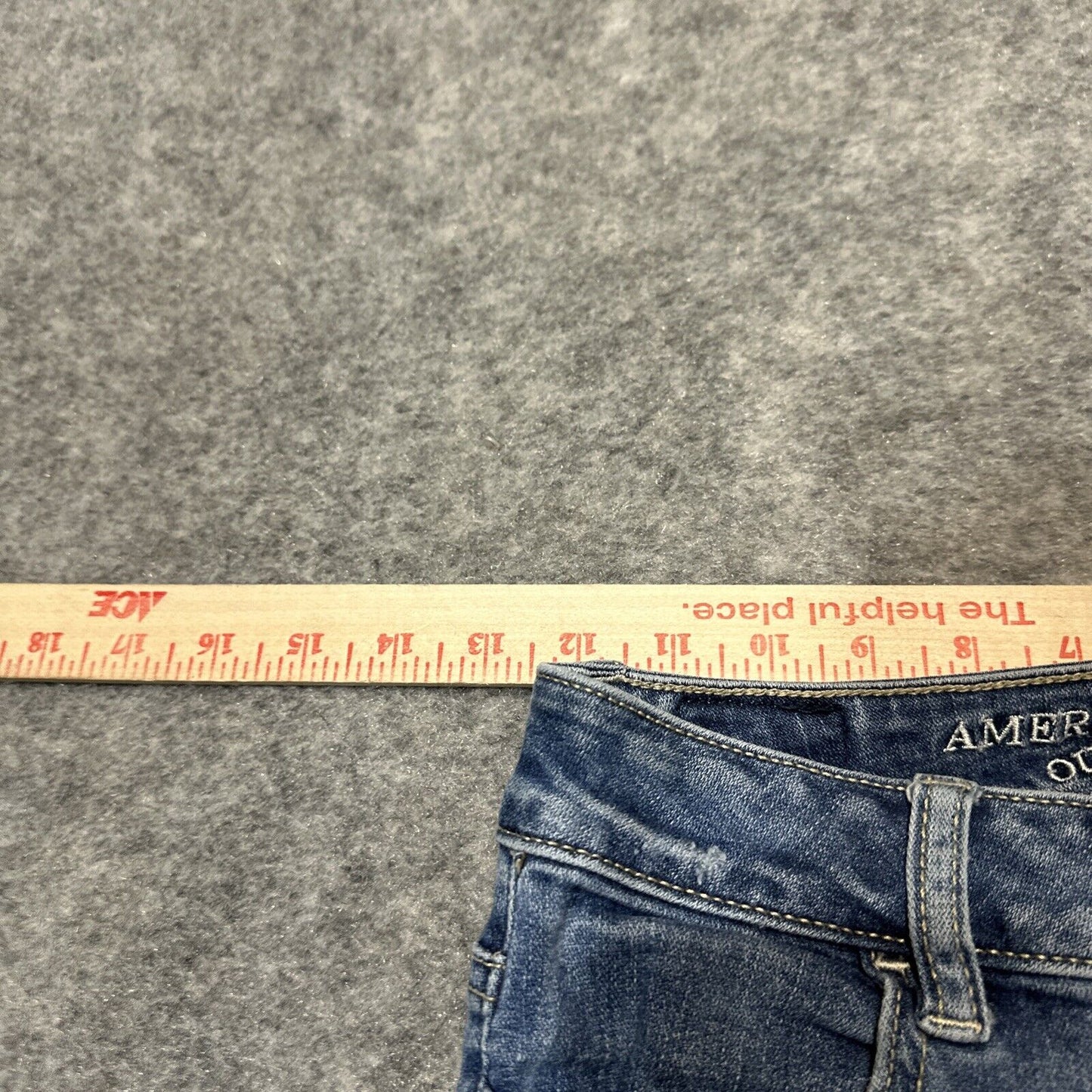 American Eagle Super Stretch Women's Distressed Hi Rise Jegging Size 0 Blue