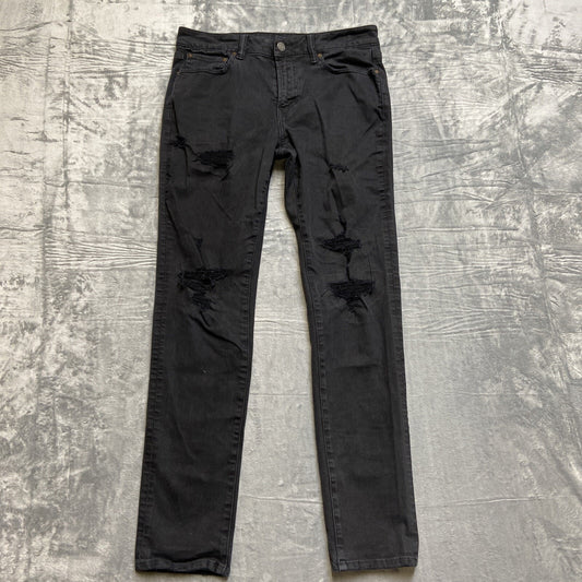 American Eagle Airflex+ Distressed Slim Jeans Men’s size 32x34 Black Denim