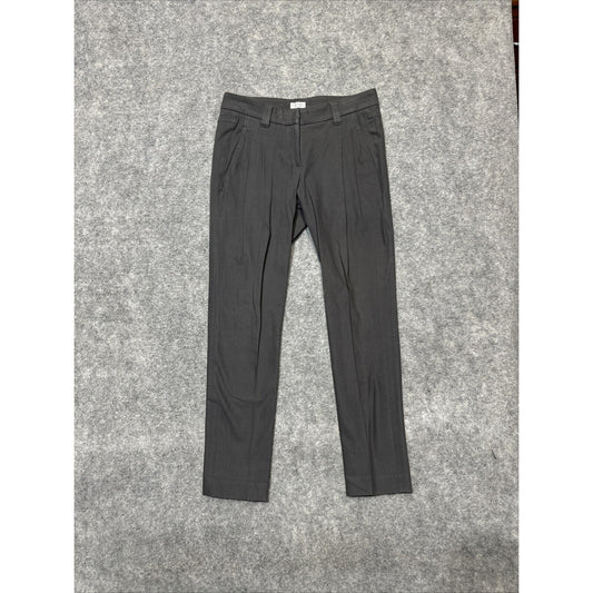 GUNEX by BRUNELLO CUCINELLI Women’s Chinos Size 4 Gray Dark Wash Pleated Pants