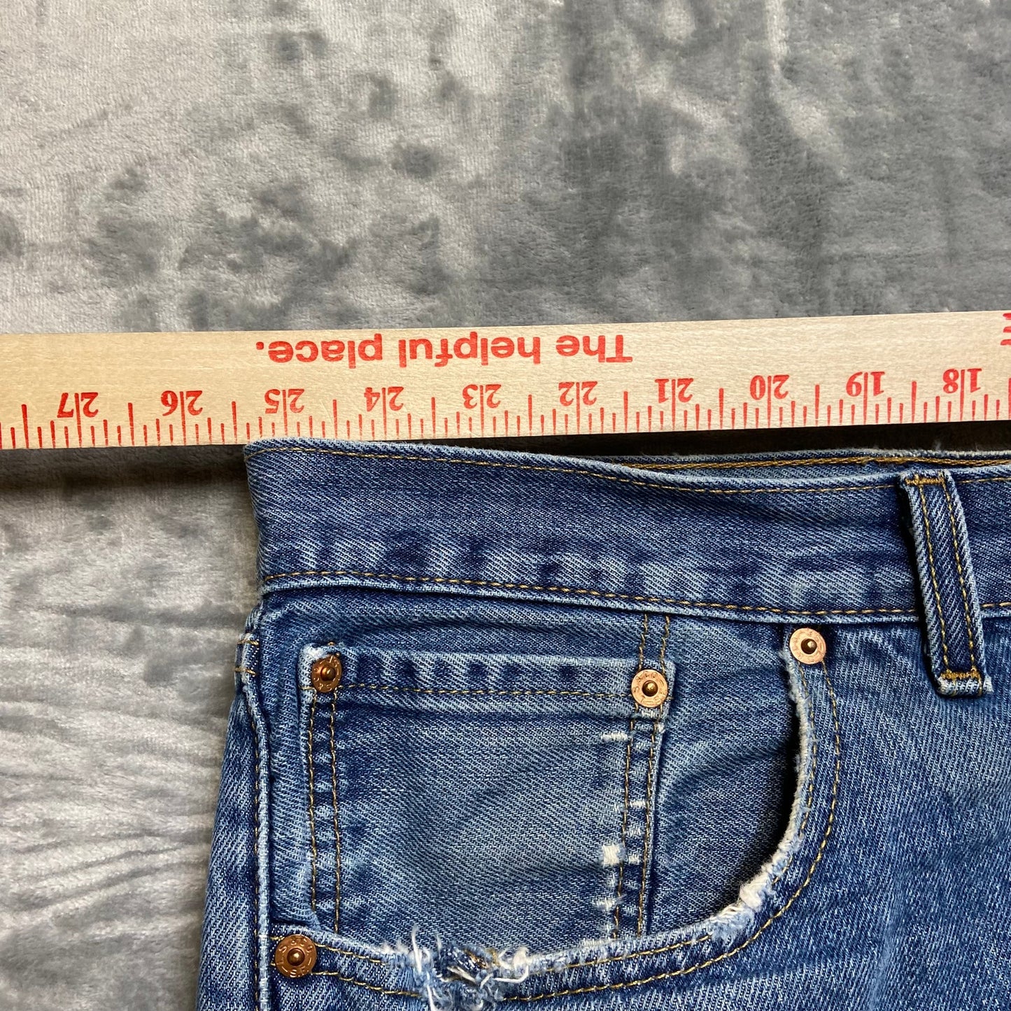 Levi's 501 Straight Jeans Men's Big & Tall Sz 50x29 Blue Medium Wash Button-Fly