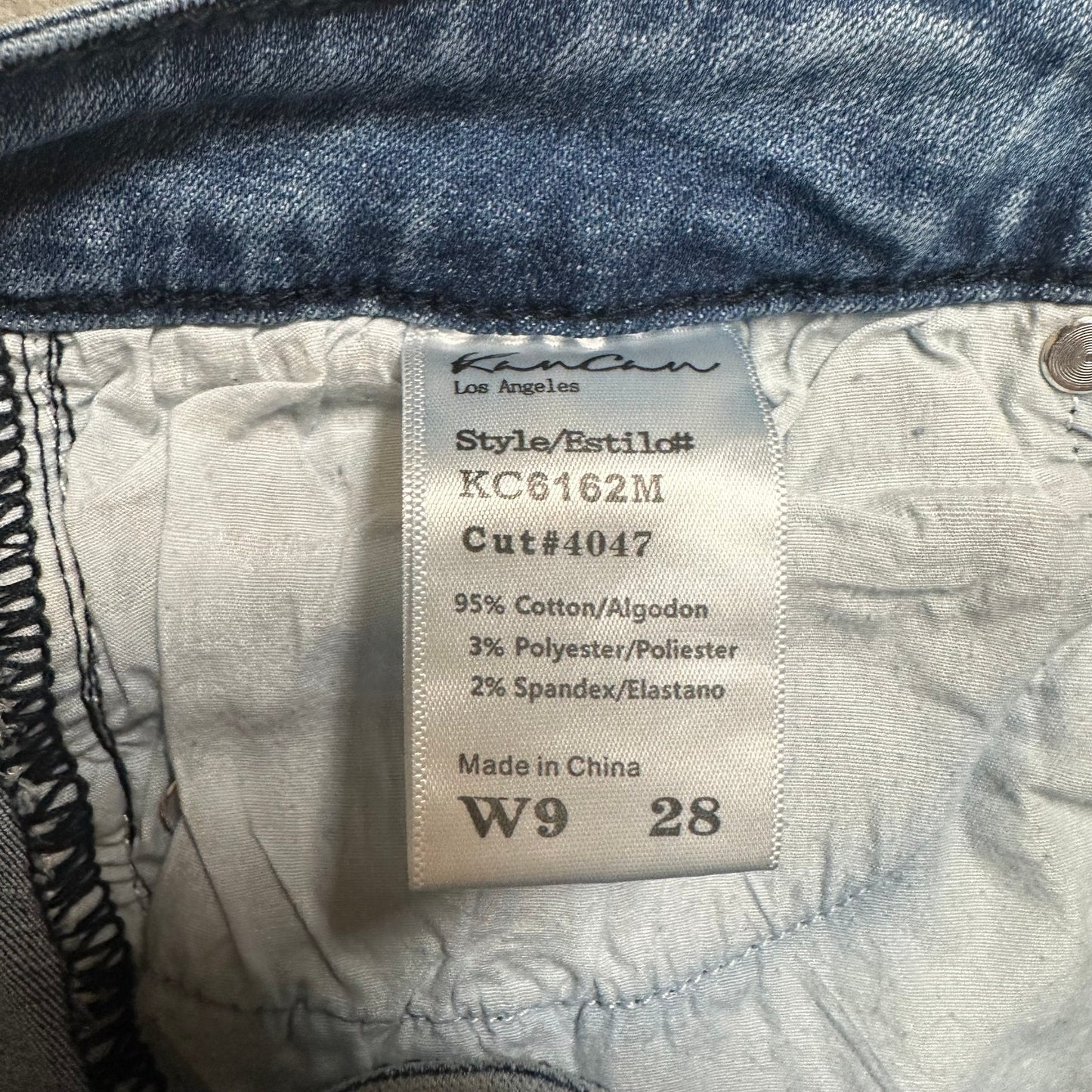 KanCan Los Angeles Distressed Skinny Jeans Womens Sz 9/28 Blue Denim Medium Wash