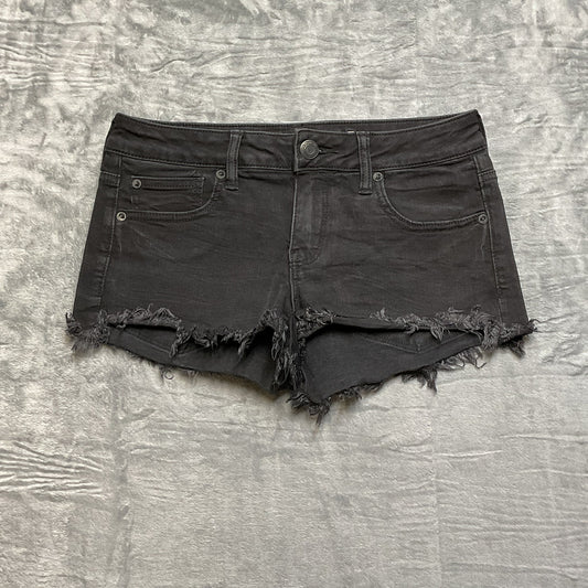 American Eagle Outfitters Cut-Off Shorts Women's Size 6 Black Denim