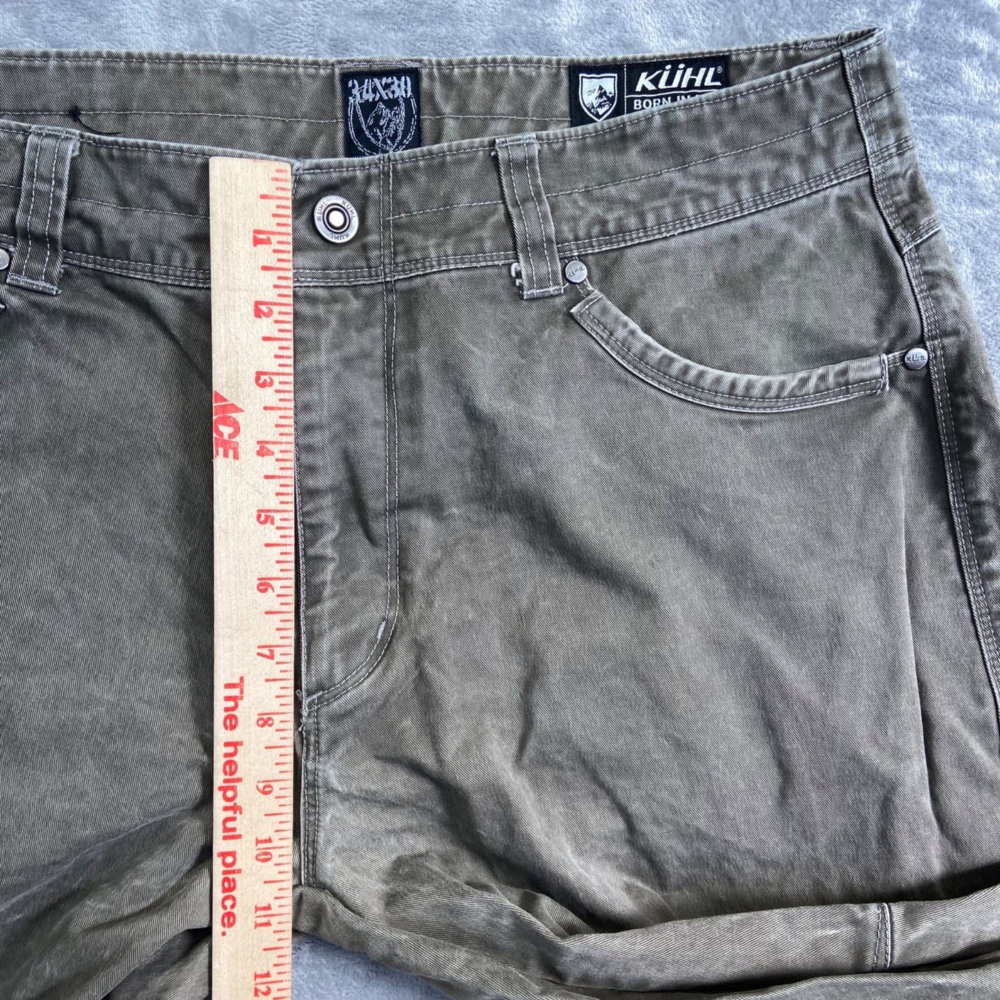 Kuhl Born in the Mountains Men's Pants 34x30 Khaki Cotton Blend