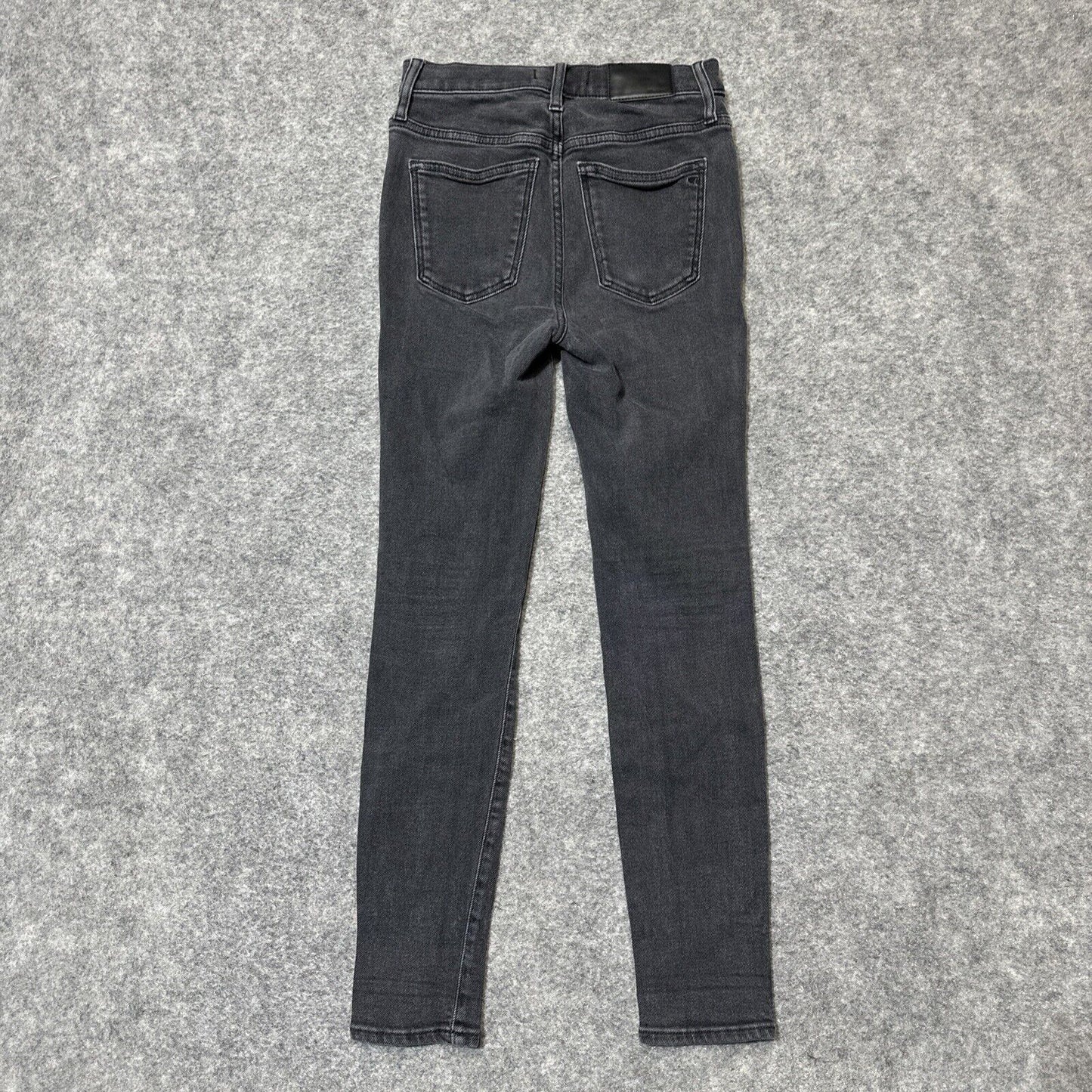 Madewell 10" High Rise Skinny Jeans Women's Size 26 Dark Gray Black Denim
