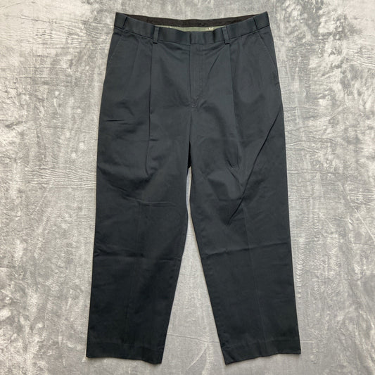 L.L. Bean Comfort Waist Pleated Formal Dress Pants Men's Size 36 Black