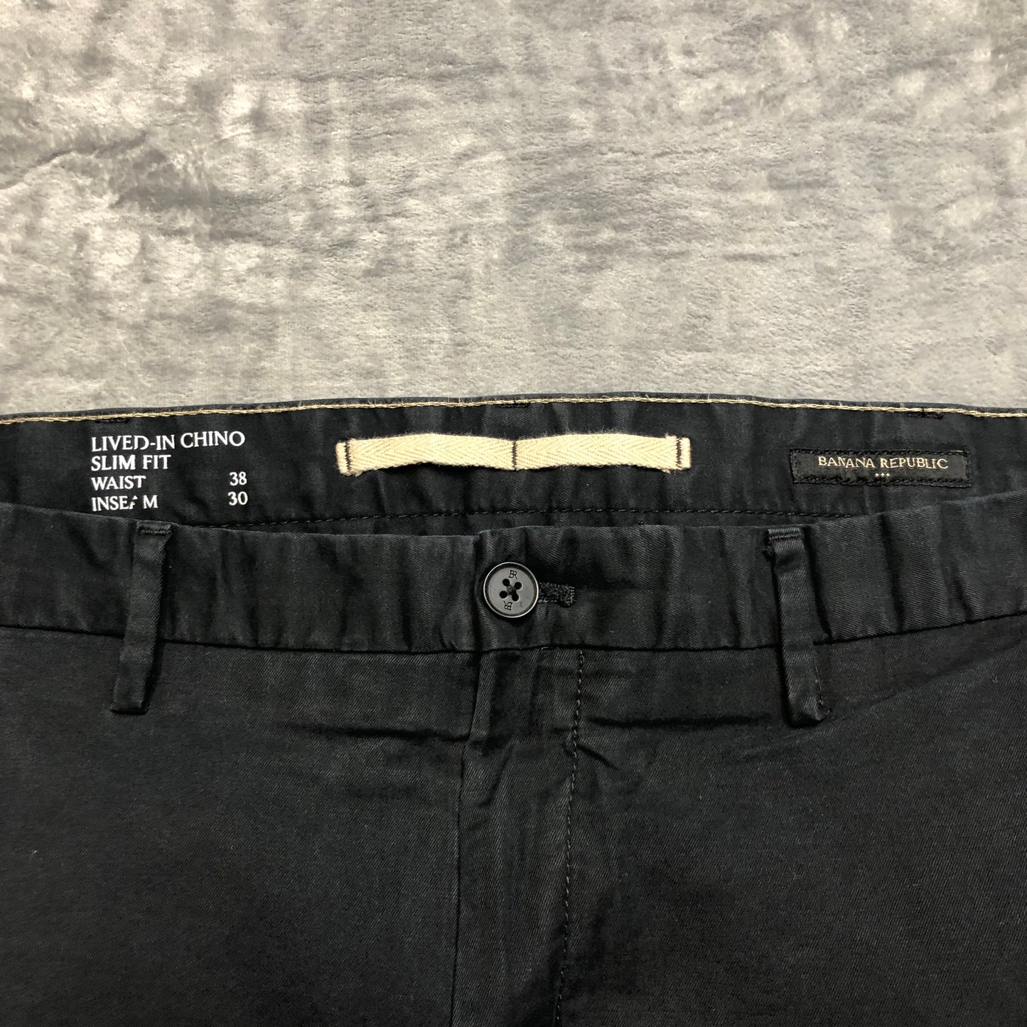 New Banana Republic Lived In Slim Fit Chino Pants Men's Size 38x30 Black