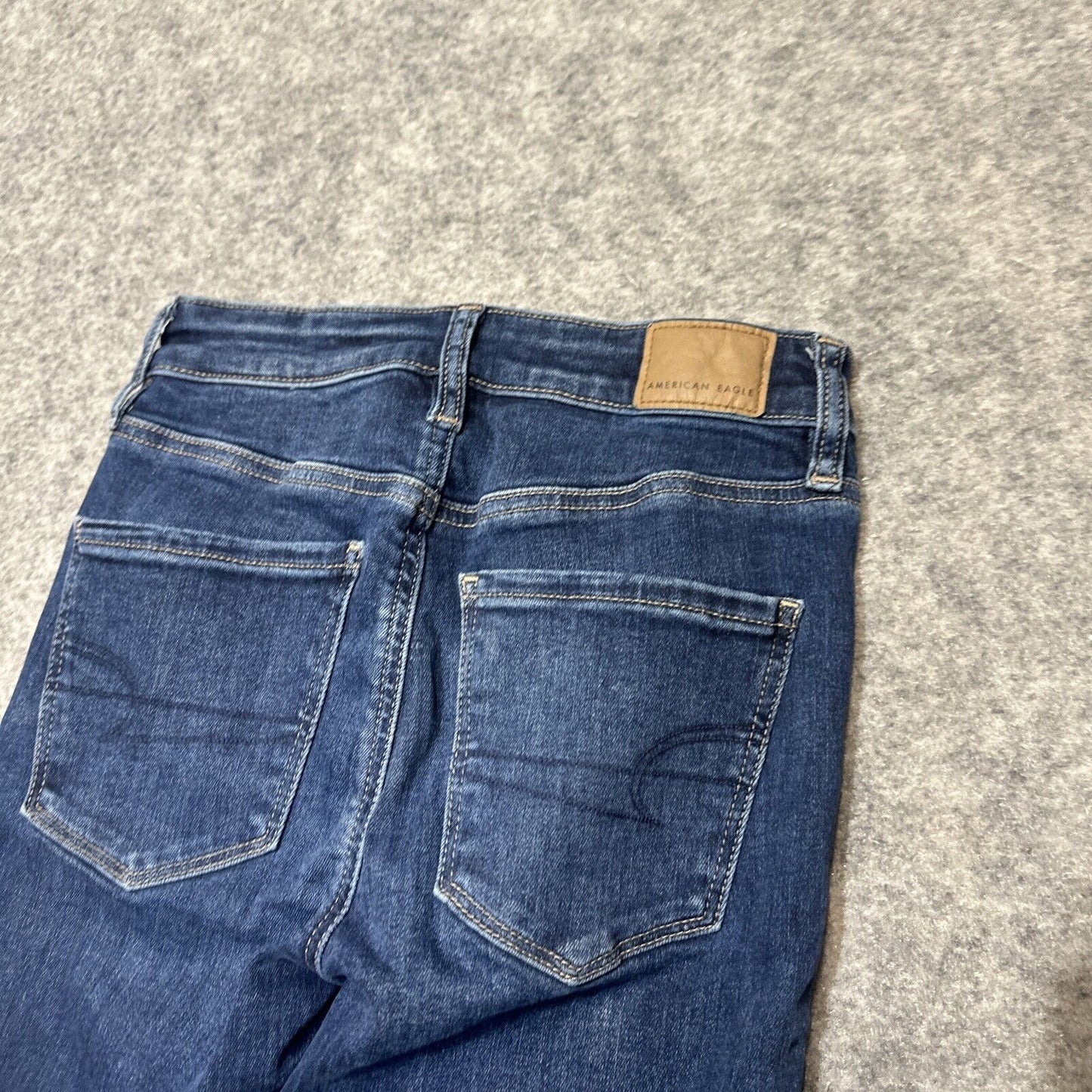 American Eagle Next Level Stretch Women's Hi Rise Jegging Size 00 Blue Dark