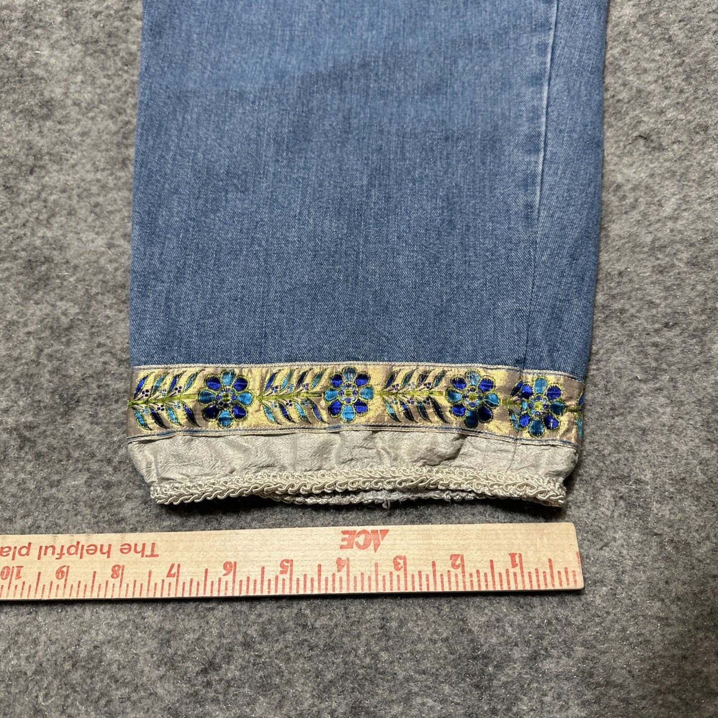 Vintage Democracy Weekend Women's Relaxed Straight Jeans Sz 16 Light Blue Denim