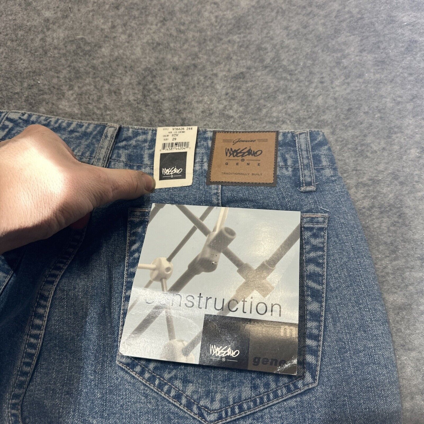 Vintage New Mossimo Gene Wide Leg Side Zip Jeans Women's Size 29 Light Blue