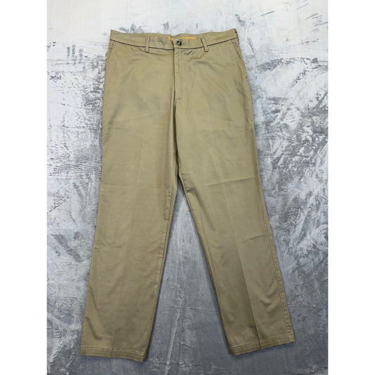 Lee Men's Carefree Stretch Straight Pants 36x34 Khaki