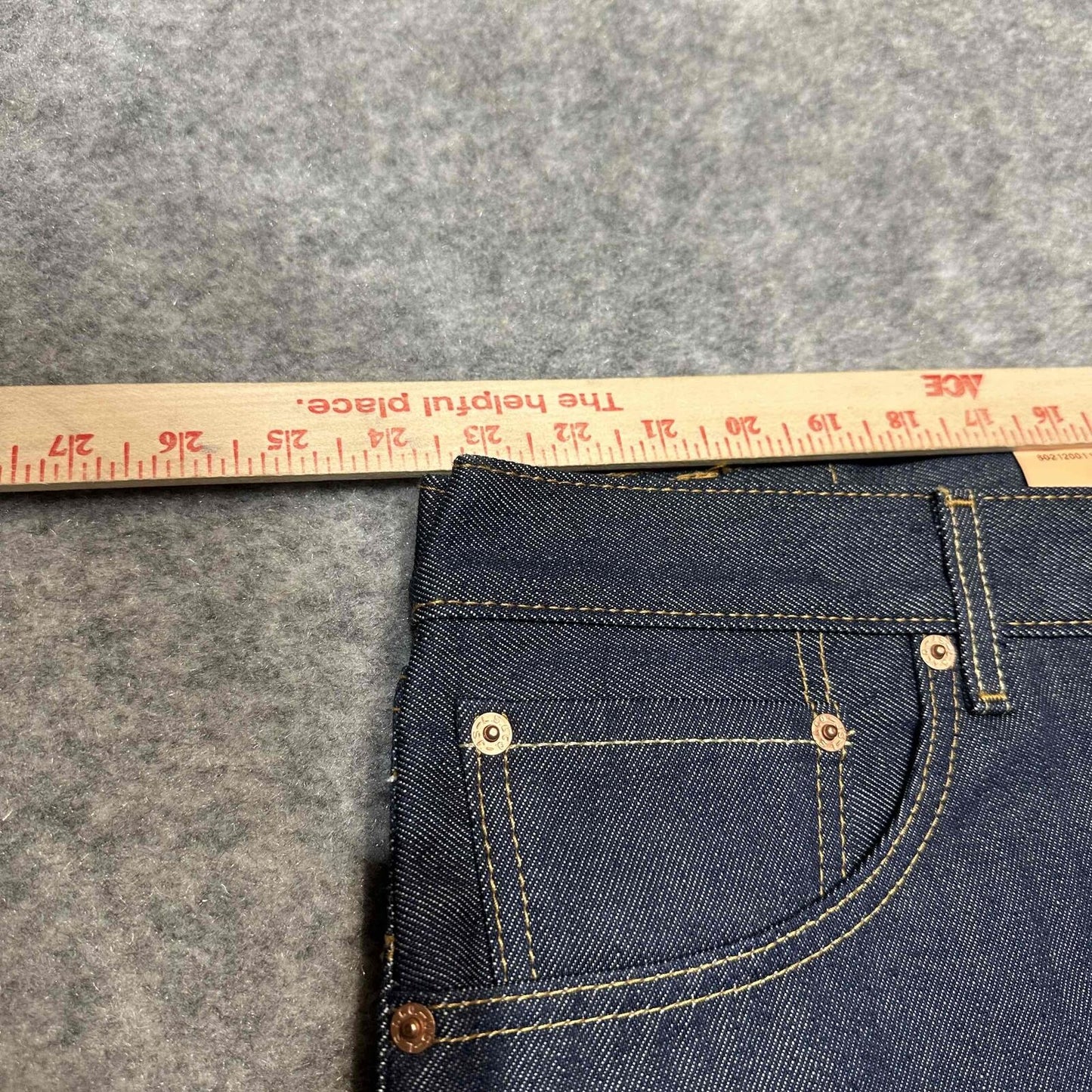 New Levis 501XX Original Shrink To Fit Men's Straight Jeans Size 48x34 Blue Dark