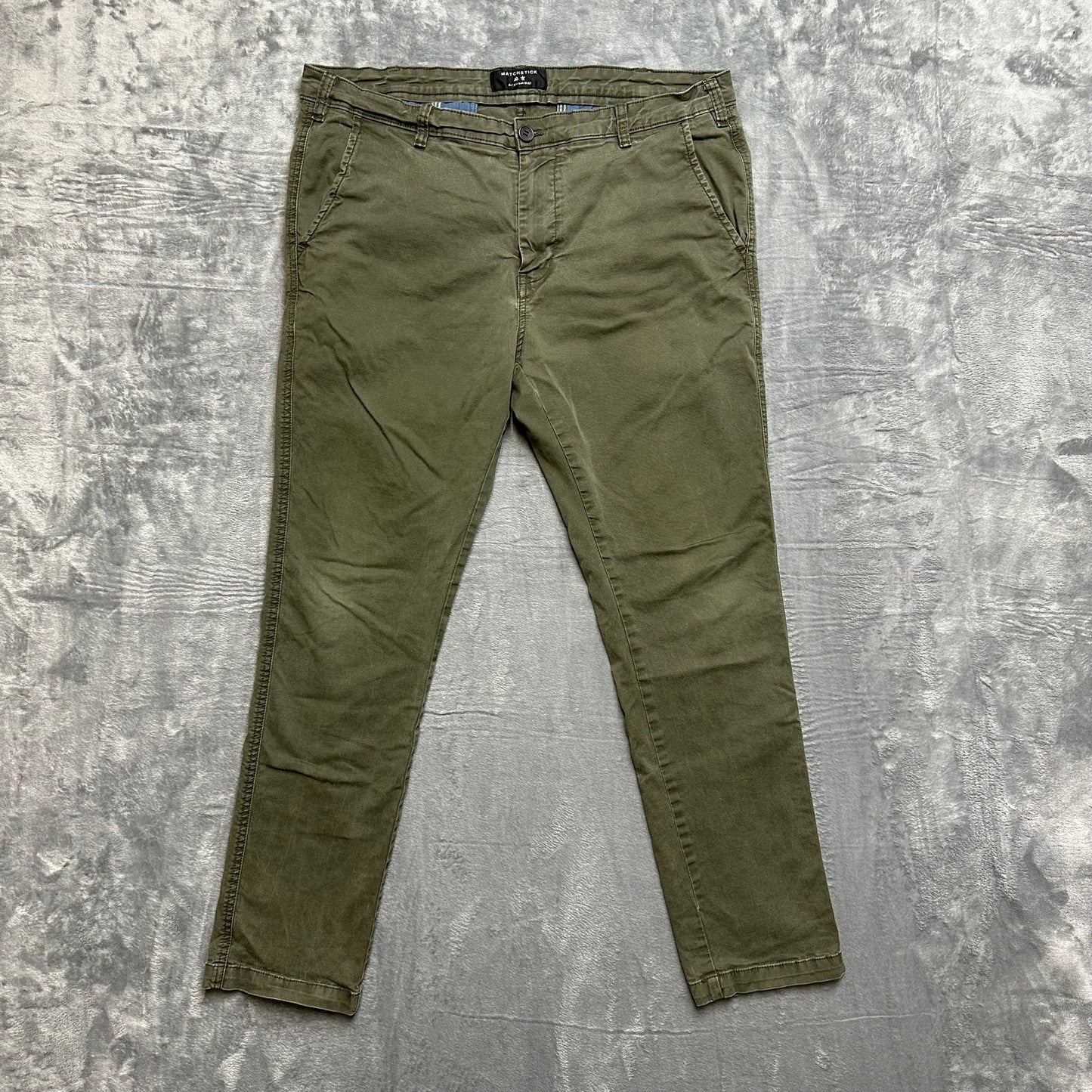 Matchstick Straight Chino Men's Pants Size 36 Green