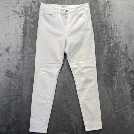 J Brand Women's Maria High Rise Skinny Jeans Size 32 White Denim
