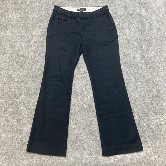 Banana Republic Ryan Fit Flared Chino Pants Women's Size 0S Black Pants