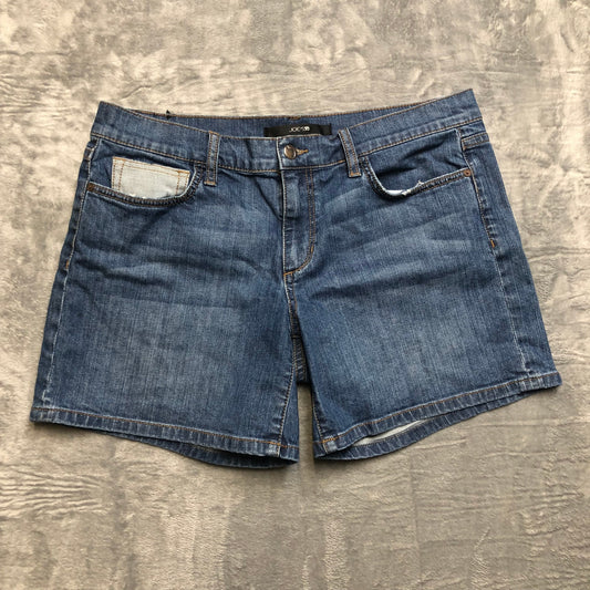 Joe's Jeans Reverse Hem Short Women's Size 31 Dark Blue Denim