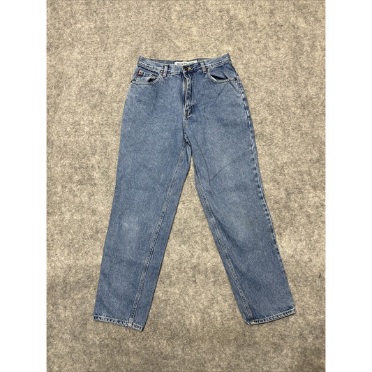 Bugle Boy Gold Crest Men's Loose Fit Straight Jeans Size 31/30 Blue Light Denim