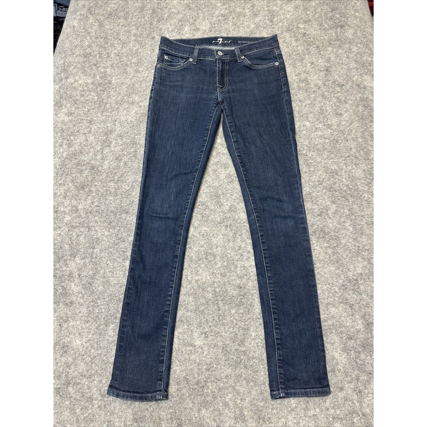 7 For All Mankind Roxanne Women's Skinny Jeans Size 27 Blue Dark Wash Denim