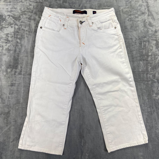 Vigoss Women's Capri Size 9/10 White Denim Summer