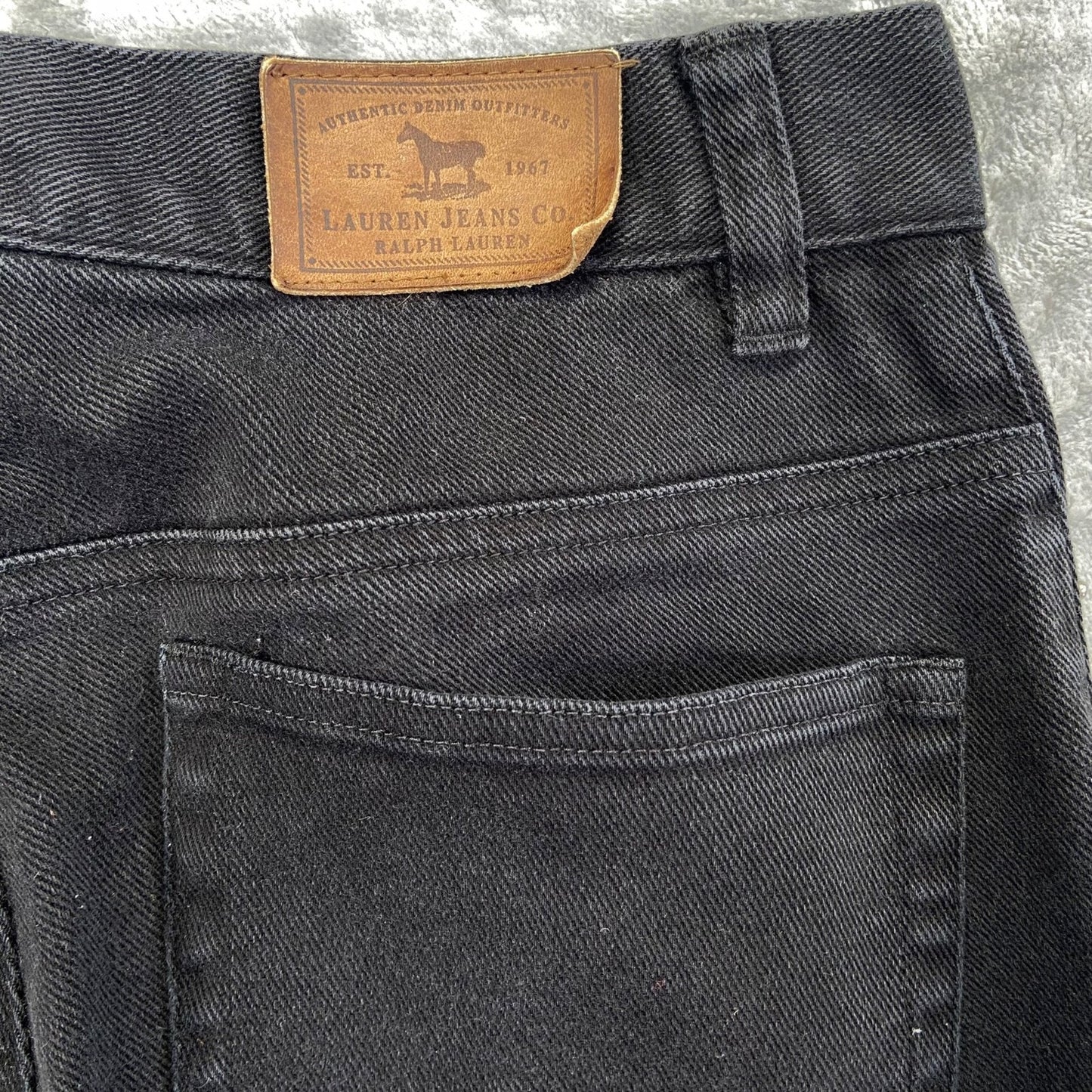 Vintage Lauren Ralph Lauren Jeans Women's Straight Jeans Size 4 Black Denim
