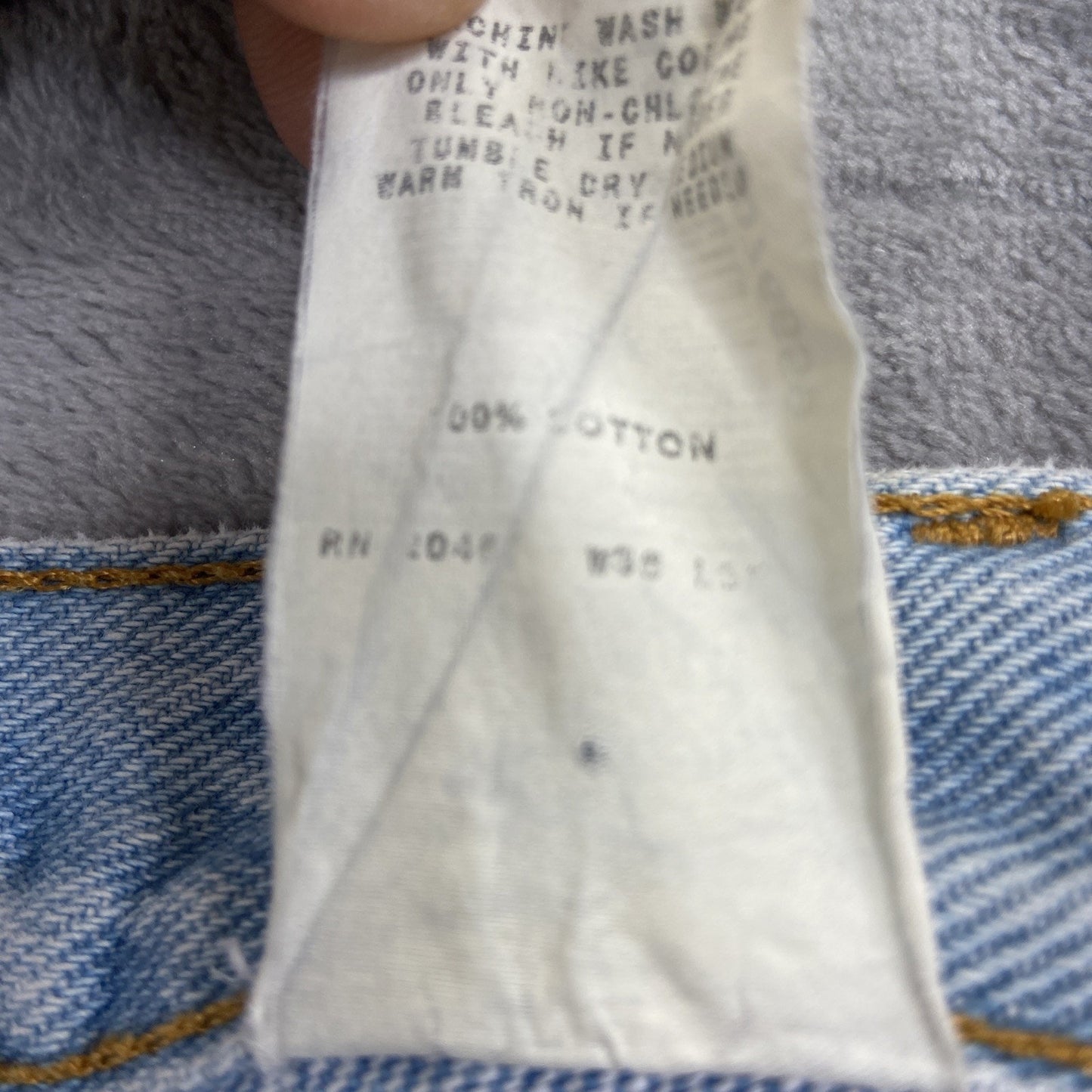 Vintage H.I.S. 90s Y2K Straight Jeans Men's Size 36x30 Light Blue Denim