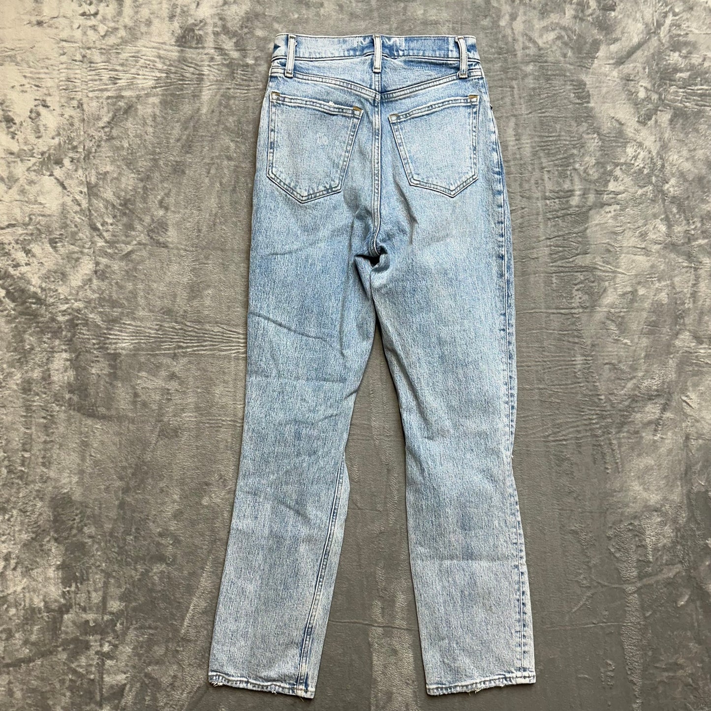 Abercrombie & Fitch Curve Love Distressed 90s Straight Jeans Women’s Sz 26 Blue